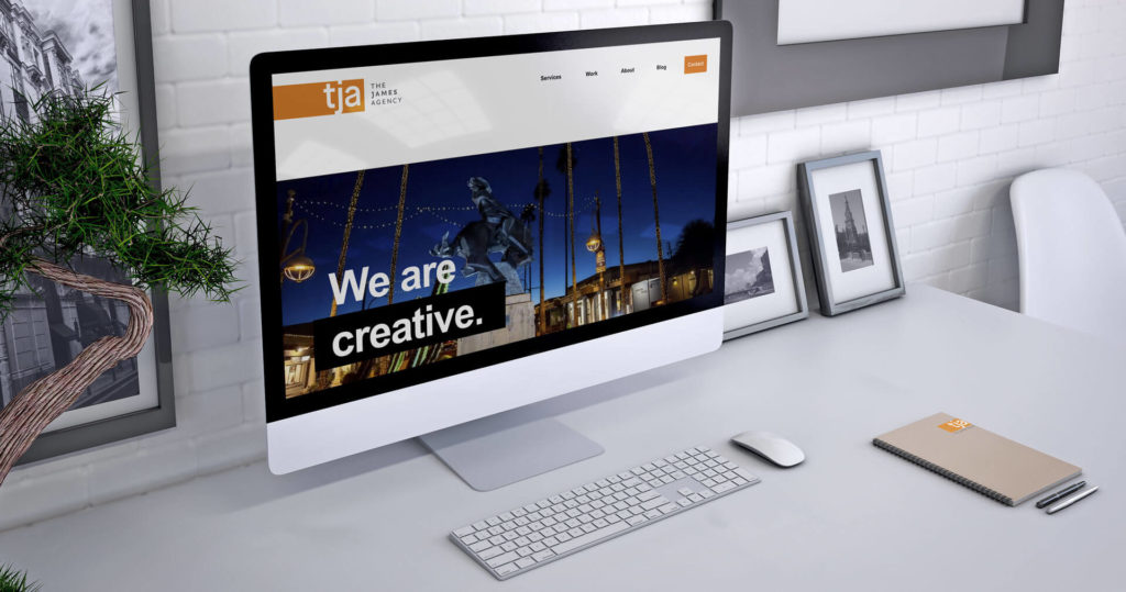 TJA website on a desktop computer